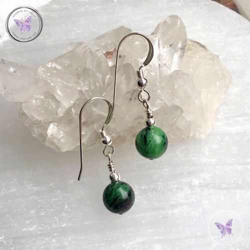 Anyolite - Ruby Zoisite - Earrings